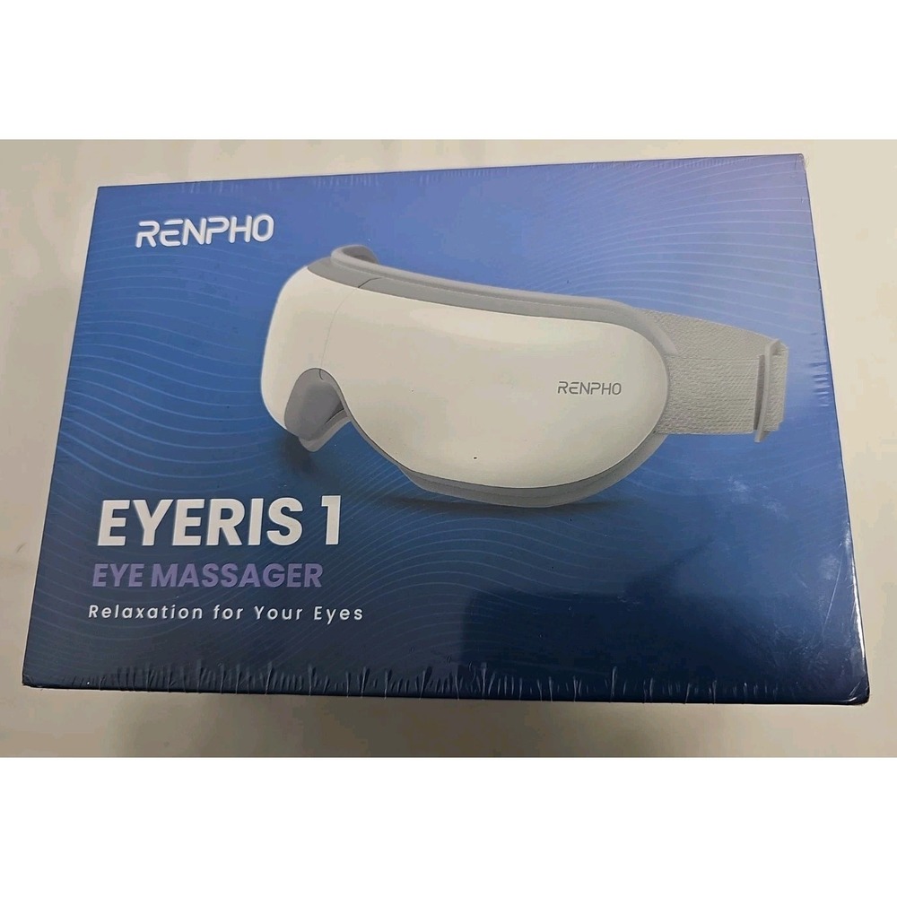 RENPHO Eyeris 1 Eye Massager (White) W/Heat Eye Relax Bluetooth Music Wireless